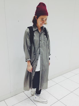 「BEAMS BOY（ビームスボーイ）のアイテム（ワンピース/ドレス）」を使った、にーなさん（メンズ・162cm）の夏コーディネート