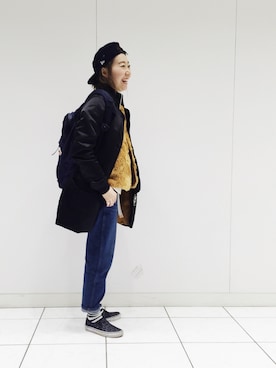 「orslow」｜「アイテム（スウェット）」を使った、にーなさん（レディース・162cm）の冬コーディネート