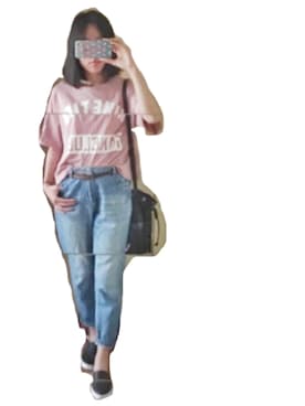 「H&M（エイチ・アンド・エム）のアイテム（ドラムバッグ）」を使った、Yulian さん（レディース・162cm）の夏コーディネート