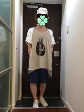 「VANISHING ELEPHANT（ヴァニッシングエレファント）のアイテム」を使った、だぁ!だぁ!だぁ!さん（メンズ・170cm）の夏コーディネート