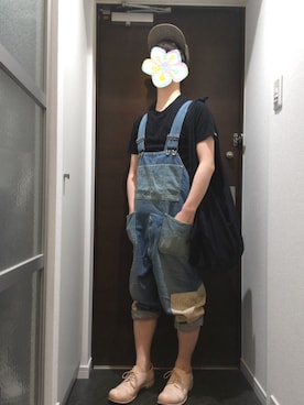 「mitake（ミタケ）のアイテム（キャップ）」を使った、だぁ!だぁ!だぁ!さん（メンズ・170cm）の夏コーディネート