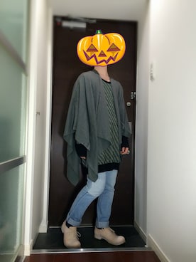 「おばけ参上☆（オバケサンジョウ）のアイテム」を使った、だうだうだうさん（メンズ・170cm）の秋コーディネート
