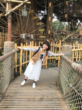 「niko and...（ニコアンド）のアイテム（スタジャン）」を使った、mimiko＊さん（レディース・154cm）の春コーディネート