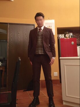 「united arrows」｜「アイテム（セットアップ）」を使った、naotoさん（メンズ・170cm）の秋コーディネート