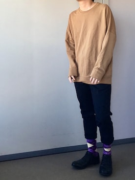 「COS（コス）のアイテム（スウェット）」を使った、きつね顔さん（メンズ・173cm）の秋コーディネート