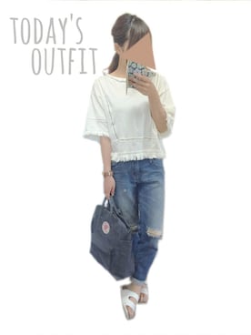「FJALLRAVENKANKEN」｜saori○°さん（レディース・152cm）の春コーディネート