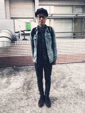 「5（ファイブ）のアイテム（ジャケット/アウター）」を使った、李祥豪さん（メンズ・171cm）の夏コーディネート