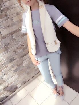 「smork（スモーク）のアイテム」を使った、Yuriさん（レディース・161cm）の夏コーディネート