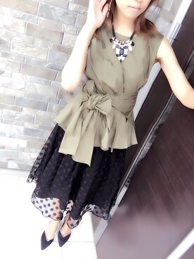 「DazyClair（デイジークレア）のアイテム」を使った、Yuriさん（レディース・161cm）の夏コーディネート