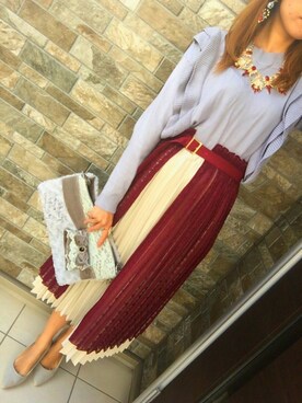 「axes femme（アクシーズファム）のアイテム（ハンドバッグ）」を使った、Yuriさん（レディース・161cm）の秋コーディネート