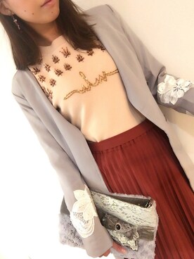 「axes femme（アクシーズファム）のアイテム（ハンドバッグ）」を使った、Yuriさん（レディース・161cm）の秋コーディネート