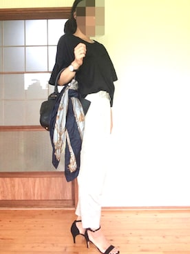 「GOUT COMMUN（グーコミューン）のアイテム（ショルダーバッグ）」を使った、きーーーこさん（レディース・161cm）の夏コーディネート