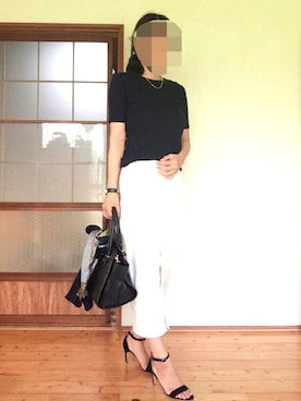 「GOUT COMMUN（グーコミューン）のアイテム（ショルダーバッグ）」を使った、きーーーこさん（レディース・161cm）の夏コーディネート