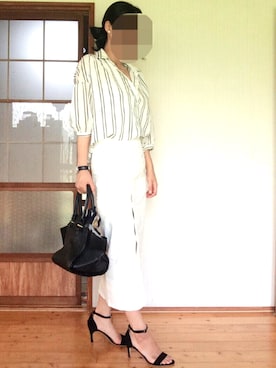 「GOUT COMMUN（グーコミューン）のアイテム（ショルダーバッグ）」を使った、きーーーこさん（レディース・161cm）の夏コーディネート