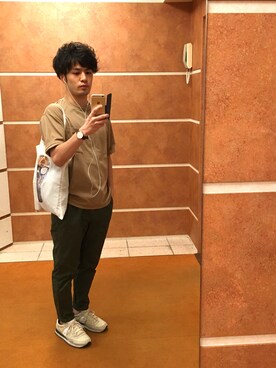 「MOSCOT（モスコット）のアイテム（バッグ）」を使った、Ryo-jiさん（メンズ・161cm）の夏コーディネート