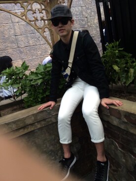 「G-STAR RAW（ジースターロゥ）のアイテム（キャップ）」を使った、Harukaさん（メンズ・180cm）の夏コーディネート