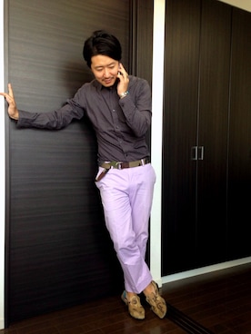 「SCALPERS（スカルパース）のアイテム」を使った、そわじゅんいちさん（メンズ・175cm）の夏コーディネート