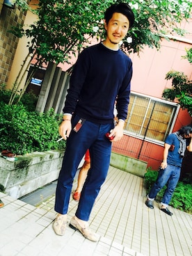 「SCALPERS（スカルパース）のアイテム」を使った、そわじゅんいちさん（メンズ・175cm）の夏コーディネート