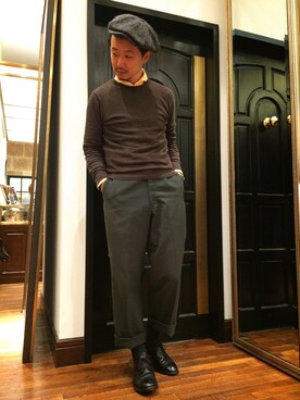 「hannahats」｜そわじゅんいちさん（メンズ・175cm）の秋コーディネート
