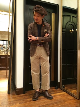 「hannahats」｜そわじゅんいちさん（メンズ・175cm）の秋コーディネート