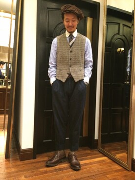 「hannahats」｜そわじゅんいちさん（メンズ・175cm）の秋コーディネート