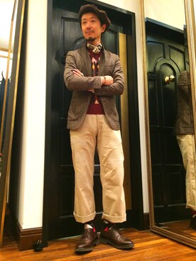 「hannahats」｜そわじゅんいちさん（メンズ・175cm）の秋コーディネート