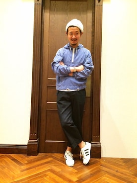 「ブルーグラデーション」｜そわじゅんいちさん（メンズ・175cm）の春コーディネート