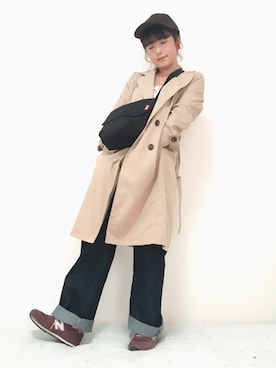 「アイテム（メッセンジャーバッグ）」を使った、natsumiさん（レディース・153cm・10代）の秋コーディネート