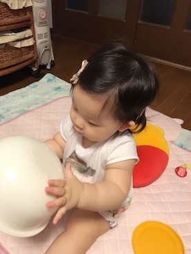 「fafa（フェフェ）のアイテム（パンツ）」を使った、🌻himariii🌻さん（キッズ・70cm）の秋コーディネート