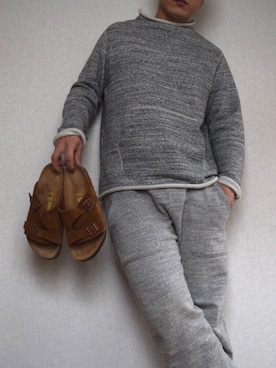 「TIGRE BROCANTE（ティグルブロカンテ）のアイテム（スウェット）」を使った、moricoさん（メンズ・172cm）の冬コーディネート