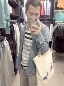 「H&M（エイチ・アンド・エム）のアイテム（スーツベスト）」を使った、zhushaohua1314さん（メンズ・170cm）の夏コーディネート