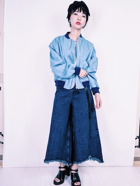 「HELK（ヘルク）のアイテム（ジャケット/アウター）」を使った、弓さん（レディース・163cm）の春コーディネート