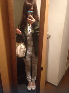 「sango（sango）のアイテム（その他アウター）」を使った、Miho Yokotaさん（レディース・148cm）の春コーディネート