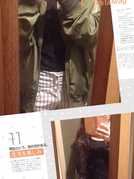 「sango（sango）のアイテム（その他アウター）」を使った、Miho Yokotaさん（レディース・148cm）の冬コーディネート