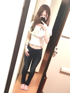 「はらだし」｜Miho Yokotaさん（レディース・149cm）の夏コーディネート