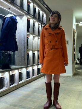 「AIGLE（エーグル）のアイテム（トレンチコート）」を使った、kazuさん（レディース・158cm）の春コーディネート
