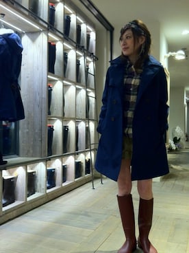 「AIGLE（エーグル）のアイテム（トレンチコート）」を使った、kazuさん（レディース・158cm）の春コーディネート