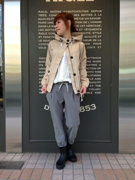 「AIGLE（エーグル）のアイテム（ワンピース/ドレス）」を使った、kazuさん（レディース・158cm）の夏コーディネート