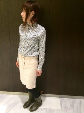 「アイテム（レインシューズ）」を使った、kazuさん（レディース・158cm）の冬コーディネート