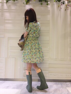 「AIGLE（エーグル）のアイテム（ワンピース/ドレス）」を使った、kazuさん（レディース・158cm）の春コーディネート