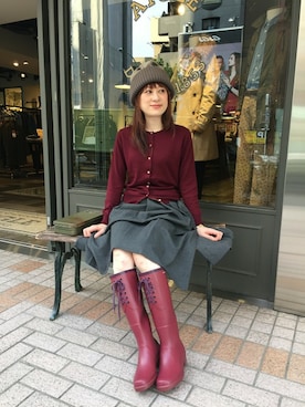「AIGLE（エーグル）のアイテム（帽子）」を使った、kazuさん（レディース・158cm）の秋コーディネート
