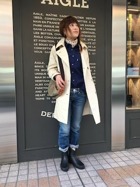 「AIGLE（エーグル）のアイテム（財布/小物）」を使った、kazuさん（レディース・158cm）の春コーディネート