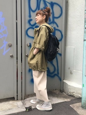 「AIGLE（エーグル）のアイテム（ナイロンジャケット）」を使った、kazuさん（レディース・158cm）の夏コーディネート