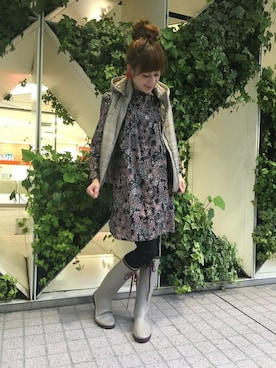 「AIGLE（エーグル）のアイテム（ワンピース/ドレス）」を使った、kazuさん（レディース・158cm）の秋コーディネート