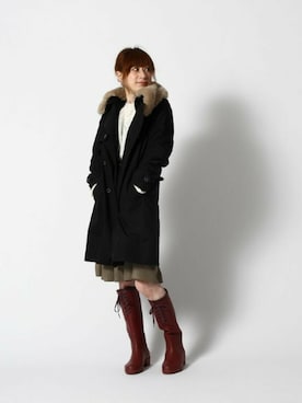 「AIGLE（エーグル）のアイテム（トレンチコート）」を使った、kazuさん（レディース・158cm）の秋コーディネート
