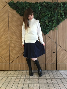 「AIGLE（エーグル）のアイテム」を使った、kazuさん（レディース・158cm）の秋コーディネート