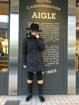 「AIGLE（エーグル）のアイテム（帽子）」を使った、kazuさん（レディース・158cm）の秋コーディネート