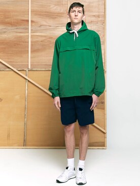 「shorts」｜「アイテム（マウンテンパーカー）」を使った、USEDFUTUREさん（メンズ・183cm）の春コーディネート