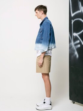 「shorts」｜「アイテム（デニムジャケット）」を使った、USEDFUTUREさん（メンズ・183cm）の春コーディネート