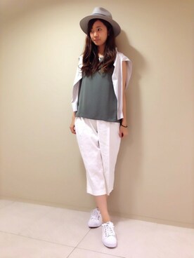 「qualite（カリテ）のアイテム（帽子）」を使った、kobamiさん（レディース・163cm）の春コーディネート